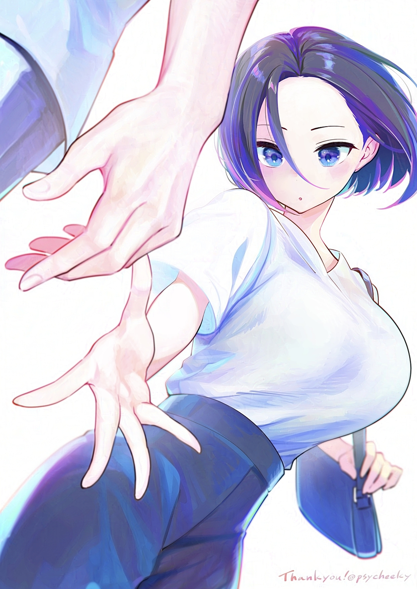 This is a pixiv picture whose title is 手を伸ばす.