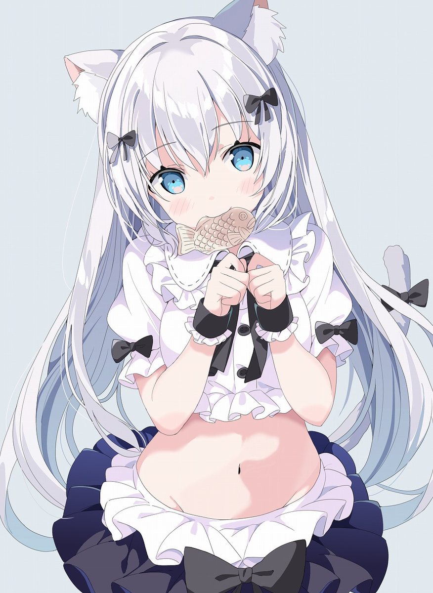 This is a pixiv picture whose title is 🐟🐱.