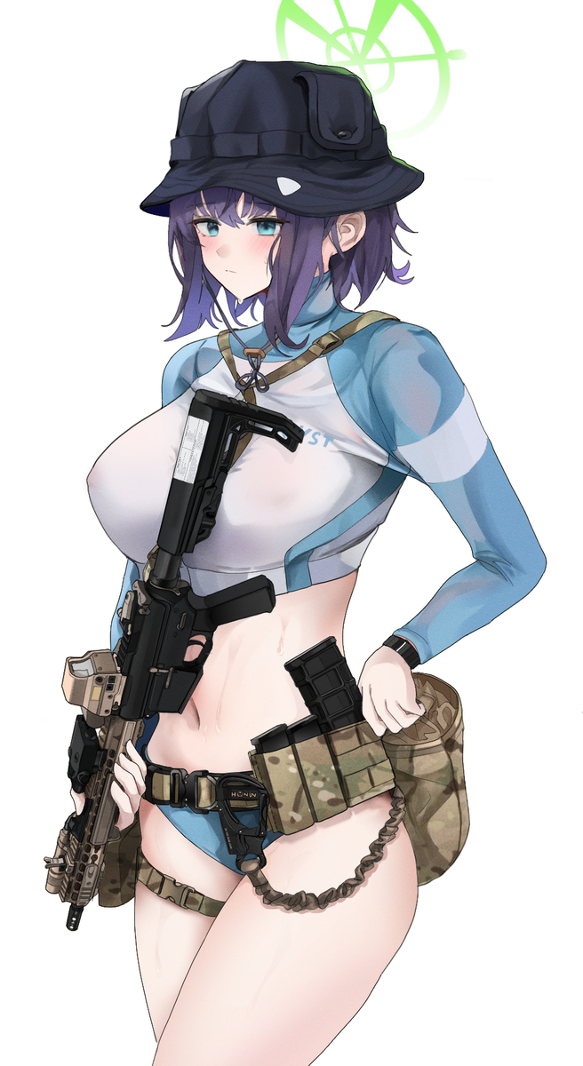 This is a pixiv picture whose title is サキ🔫.