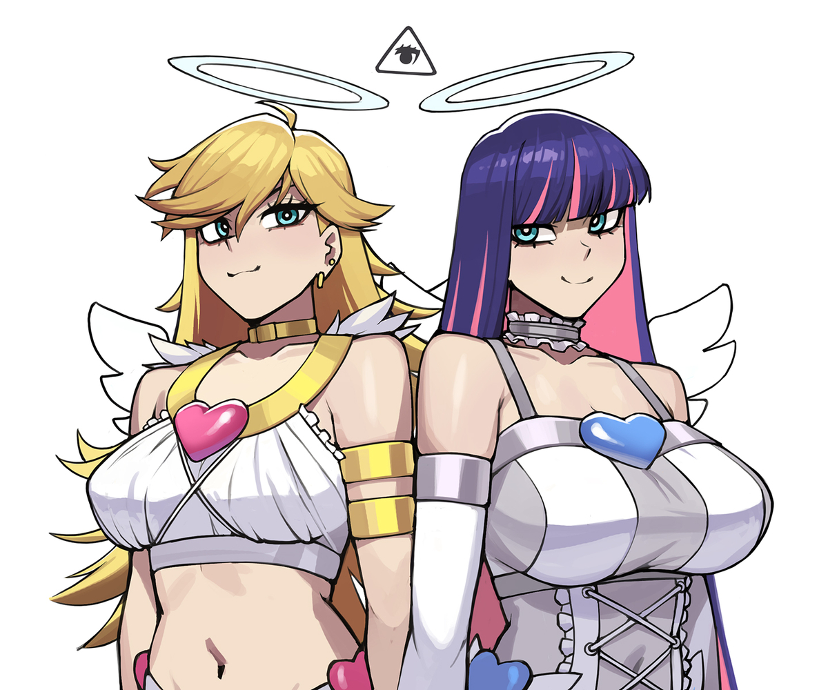 This is a pixiv picture whose title is panty and stocking.