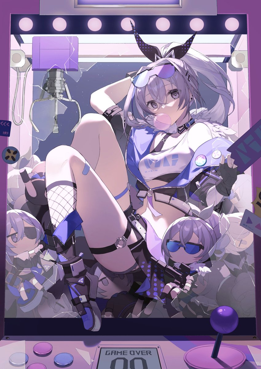 This is a pixiv picture whose title is 天才美少女ハッカー🎮💗.