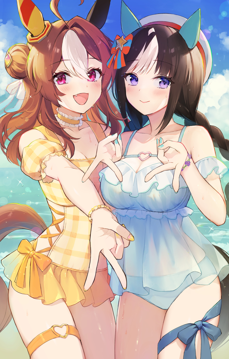 This is a pixiv picture whose title is コパノリッキー＆ホッコータルマエ.