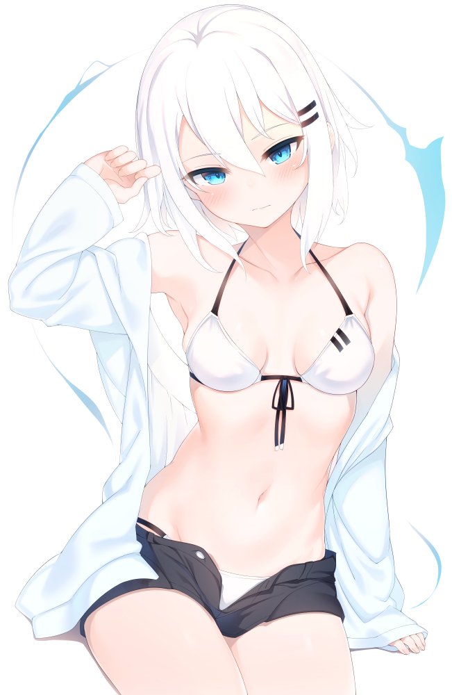 This is a pixiv picture whose title is 水着いちる.