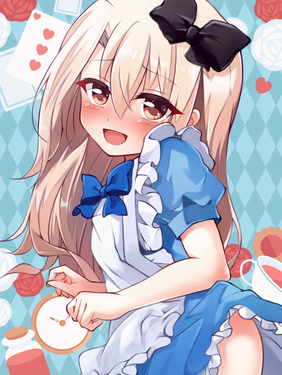 This is a pixiv picture whose title is 不思議の国のイリヤ.