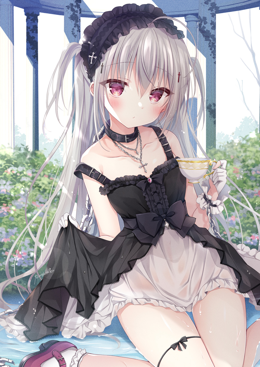 This is a pixiv picture whose title is ♰tea time♰.