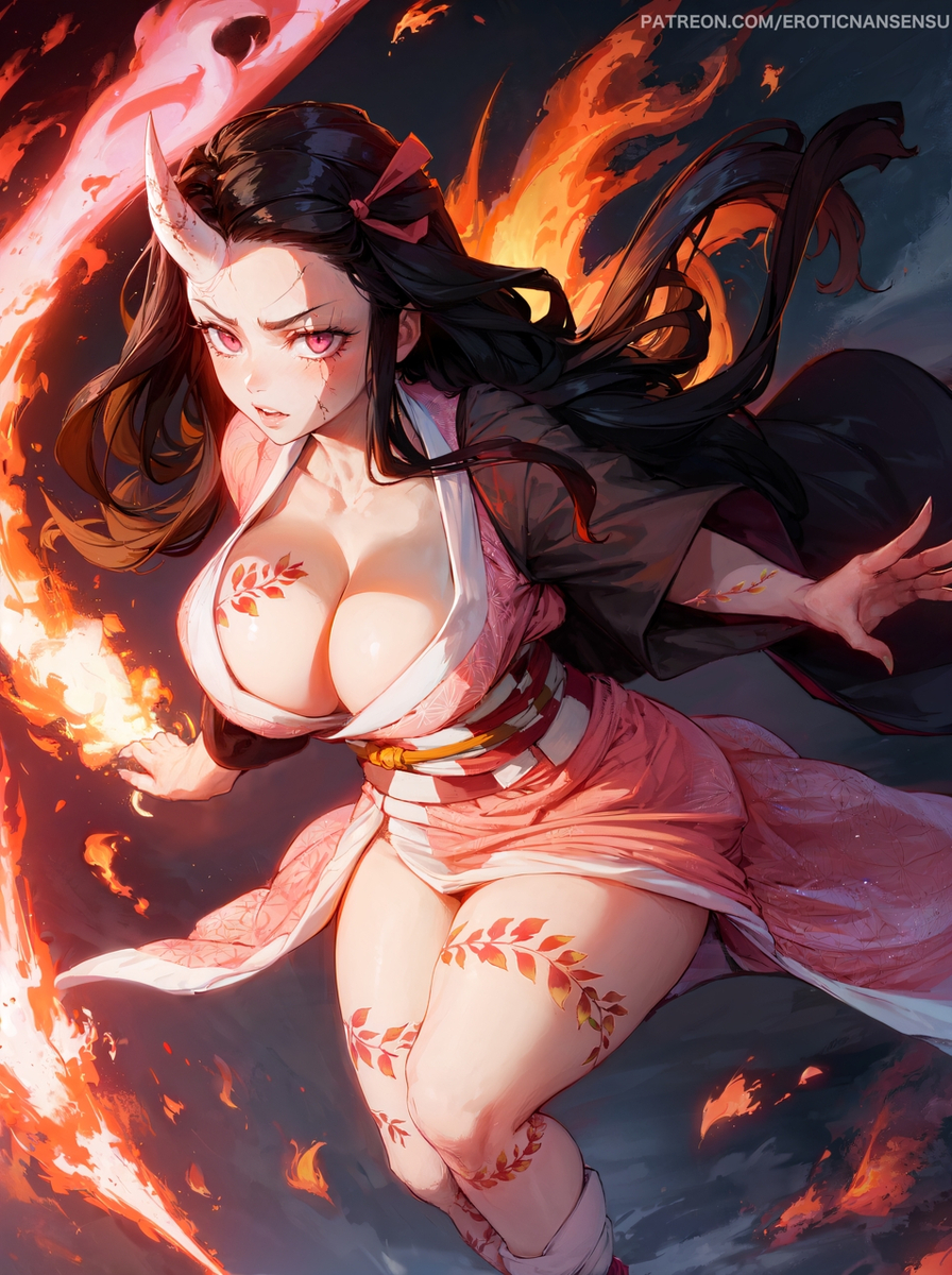 This is a pixiv picture whose title is Nezuko.