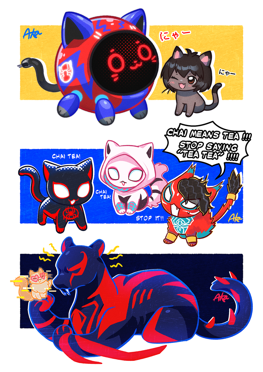 This is a pixiv picture whose title is スパイダーニャン.