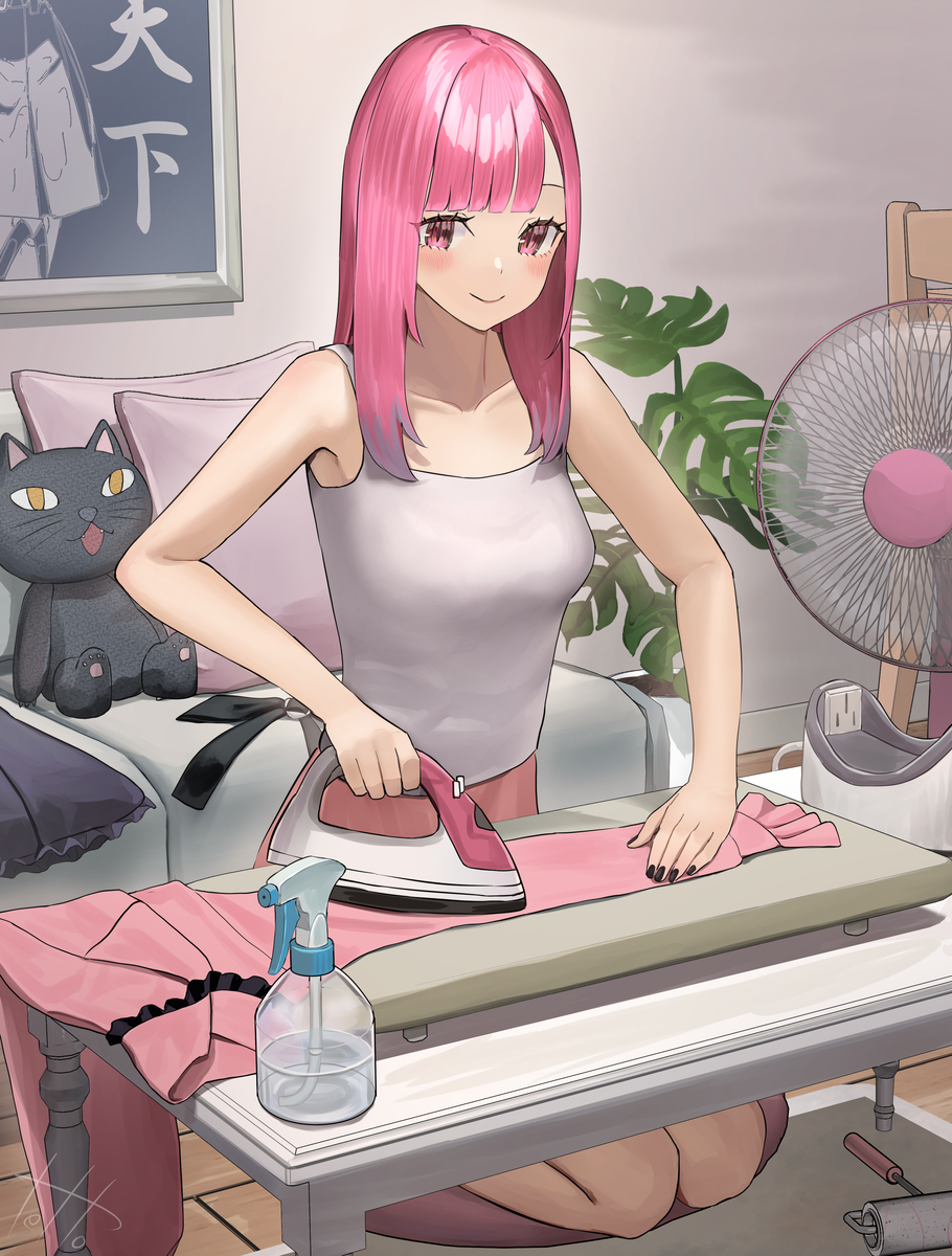 This is a pixiv picture whose title is 派手めな幼馴染の暮らしぶりが丁寧.