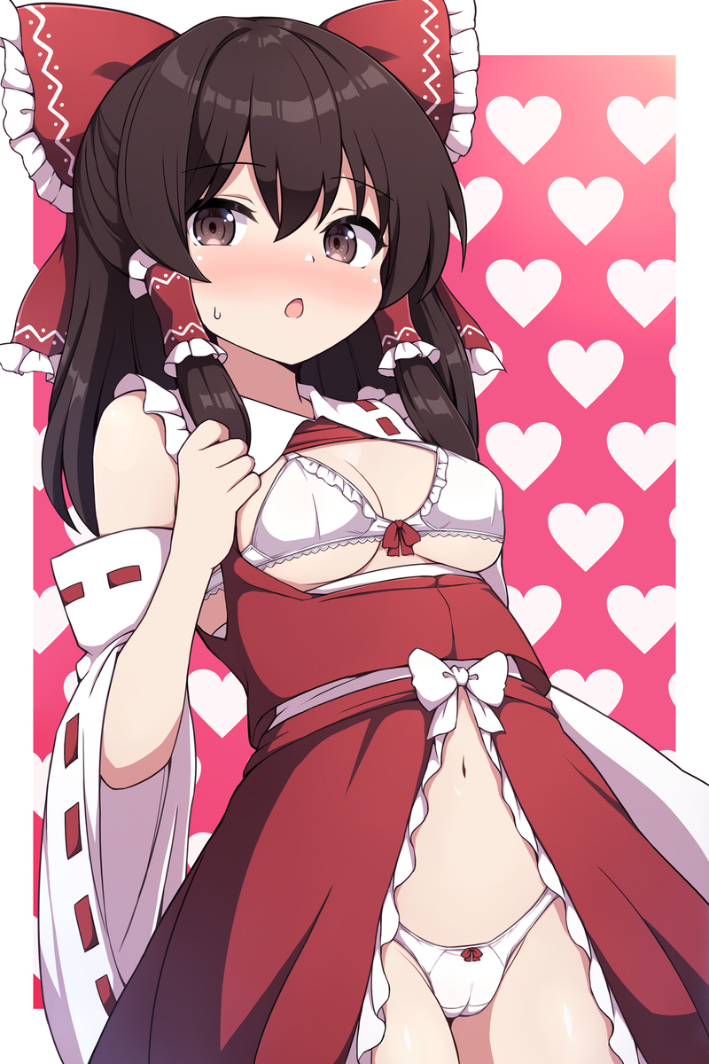 This is a pixiv picture whose title is エッチ衣装霊夢.