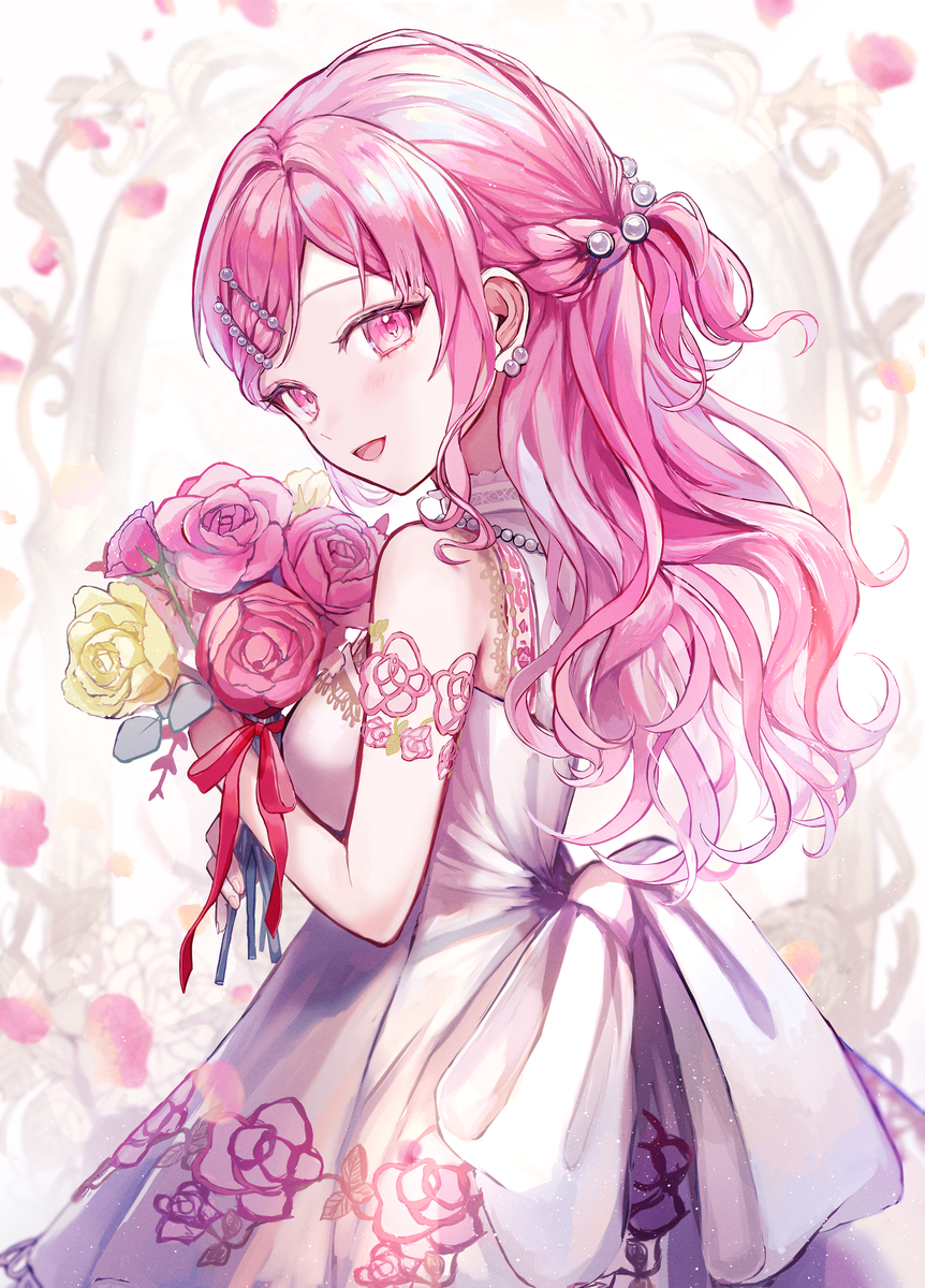 This is a pixiv picture whose title is marry me💐.