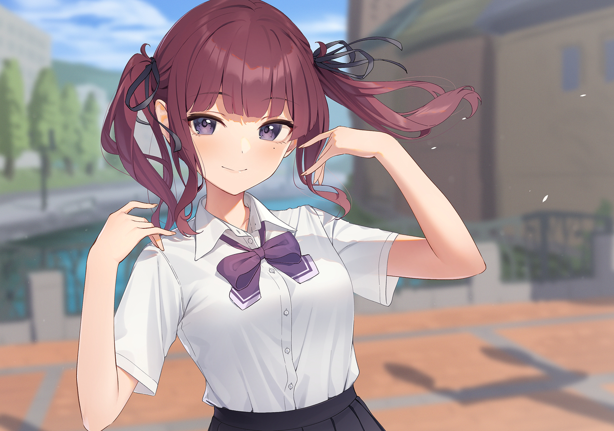 This is a pixiv picture whose title is 夏服パイセン.