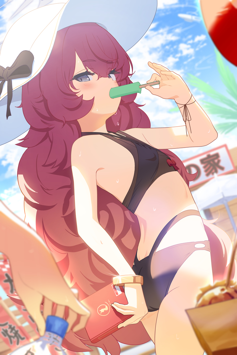 This is a pixiv picture whose title is 夏のイロハ.