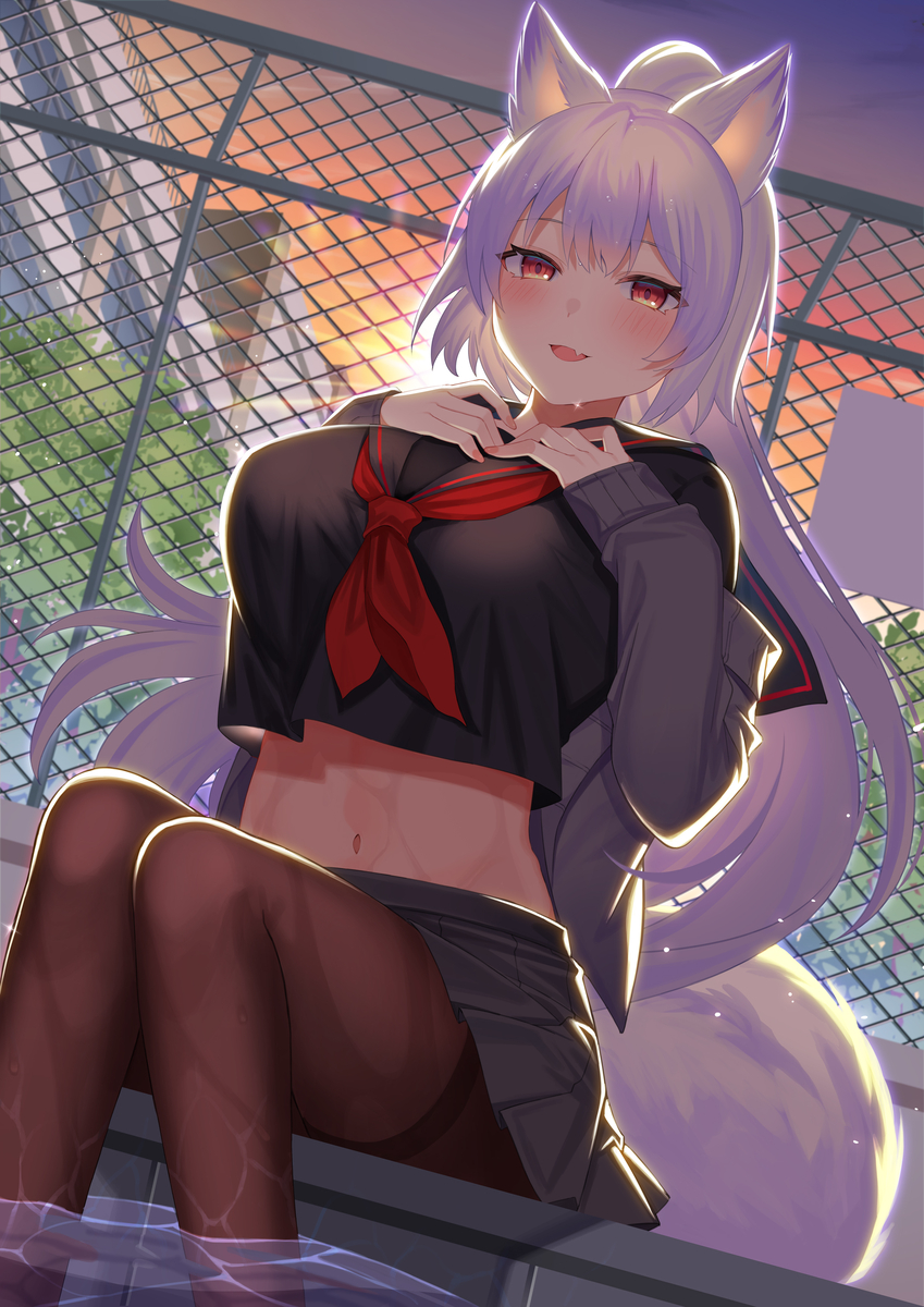 This is a pixiv picture whose title is ないしょのほうかご.