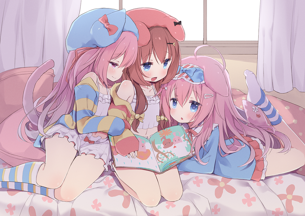 This is a pixiv picture whose title is 【リクエスト】宇佐紀ノノ&如月 文月.