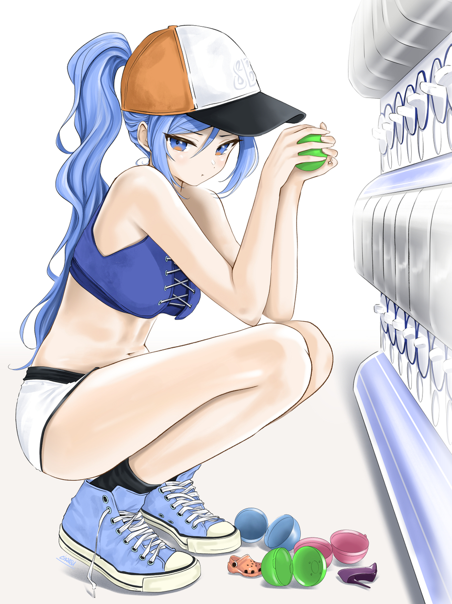 This is a pixiv picture whose title is gachapon.