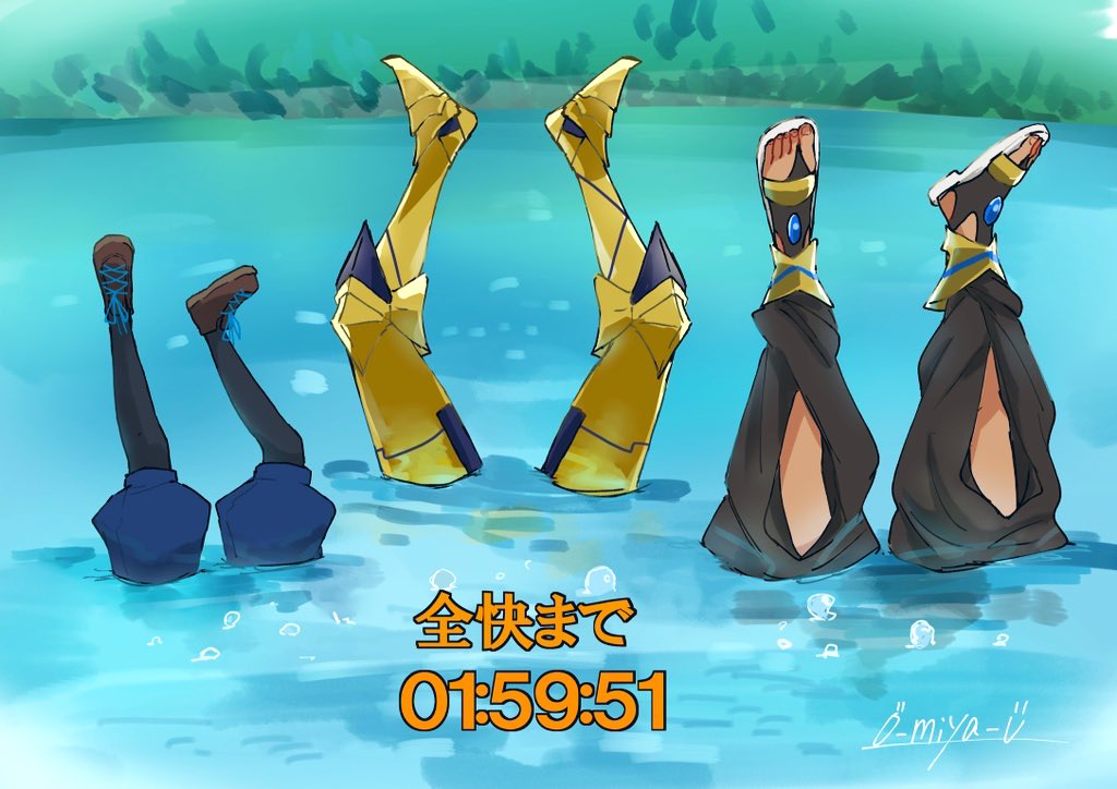This is a pixiv picture whose title is 疲れた時は森の泉に限るよな！.