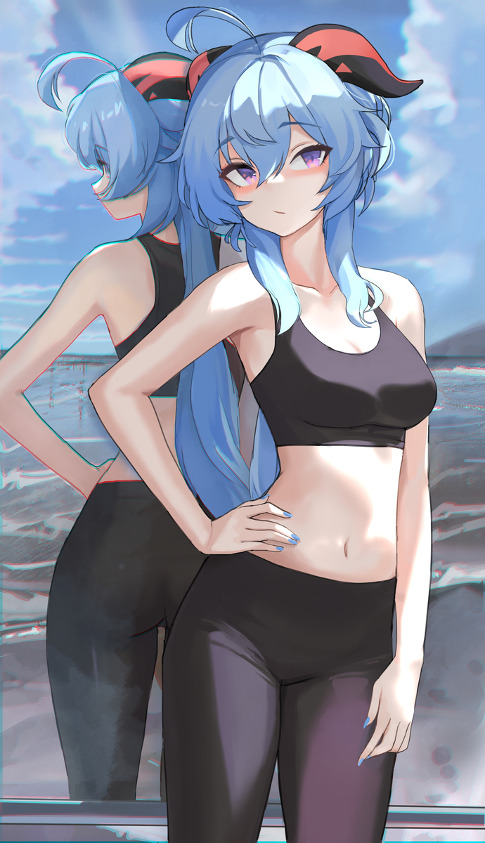 This is a pixiv picture whose title is 甘雨.