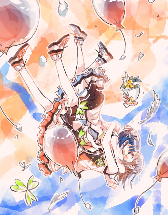 This is a pixiv picture whose title is みのはる真ん中バースデー🌸🐧.