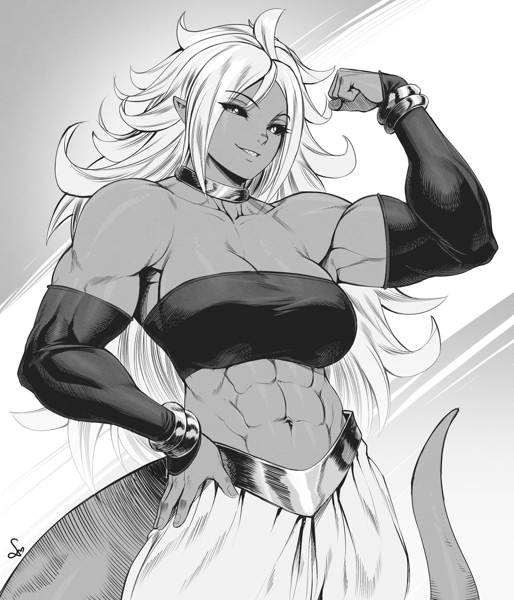 This is a pixiv picture whose title is Android 21 flex.