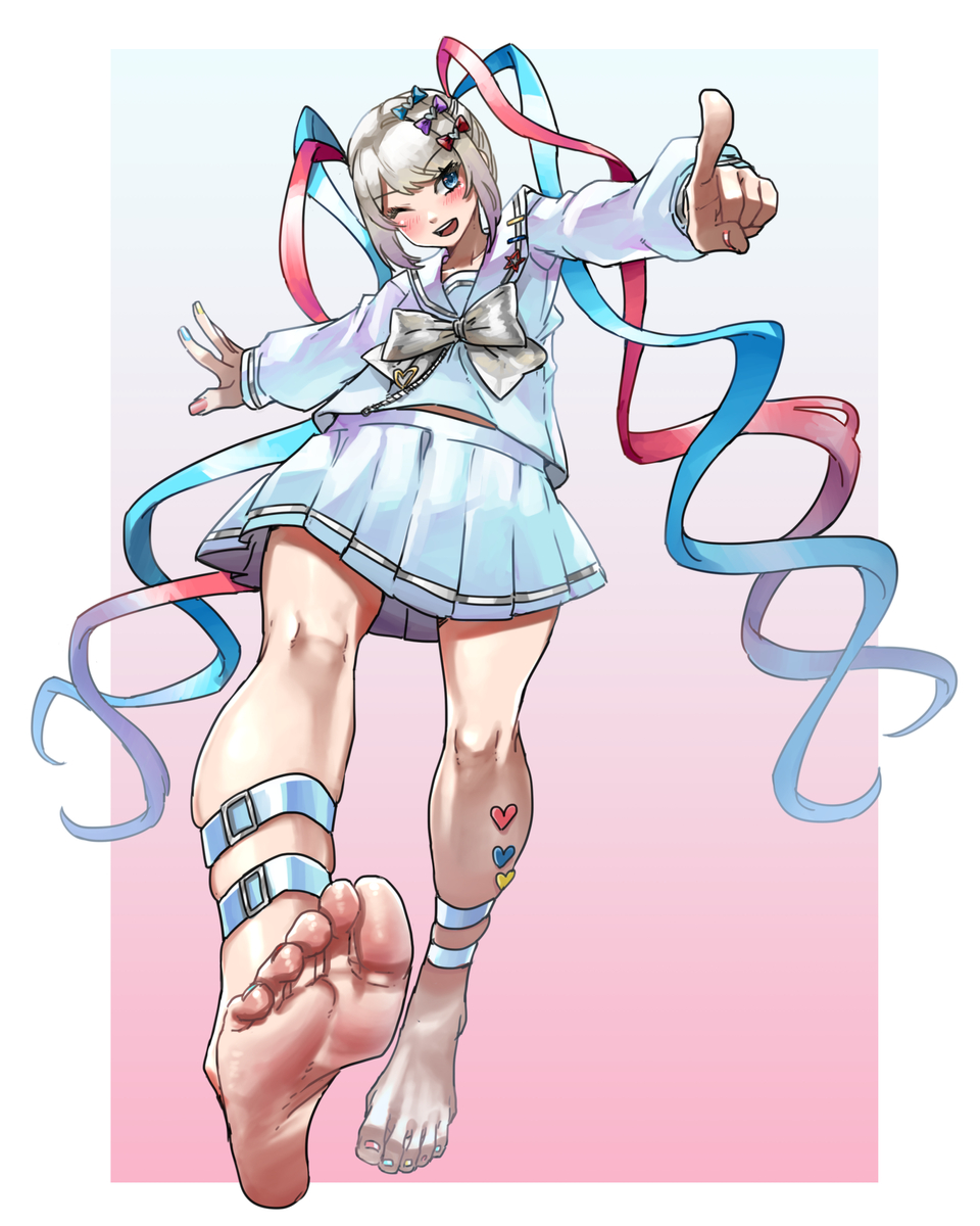This is a pixiv picture whose title is 100万本突破記念.