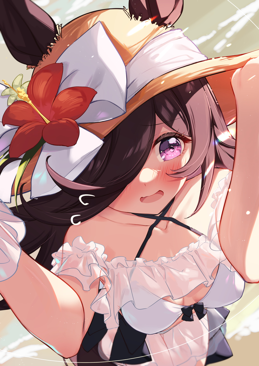 This is a pixiv picture whose title is 「あ、あんまり見ないで…？　恥ずかしいよぅ…」.