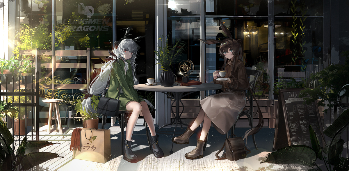 This is a pixiv picture whose title is Cafe.