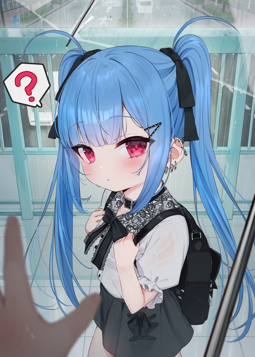 This is a pixiv picture whose title is 「どうしたんですか？」.