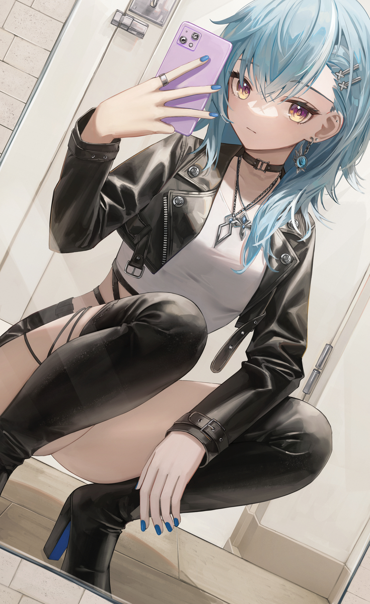 This is a pixiv picture whose title is Selfie.