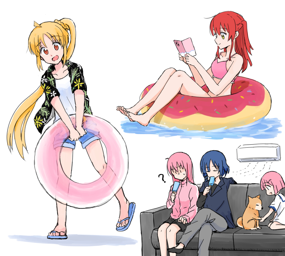 This is a pixiv picture whose title is 結束バンドの夏.
