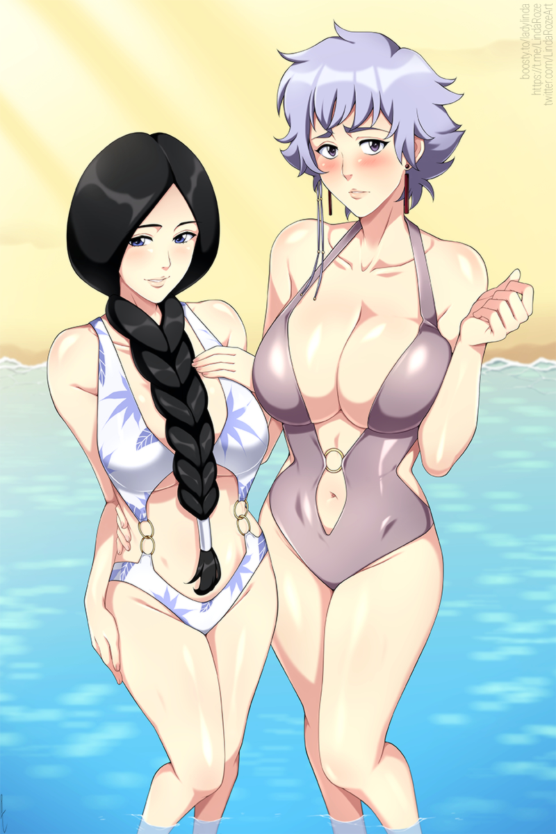 This is a pixiv picture whose title is Unohana x Isane.