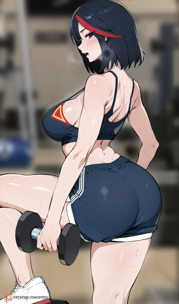 This is a pixiv picture whose title is Ryuko Workout.