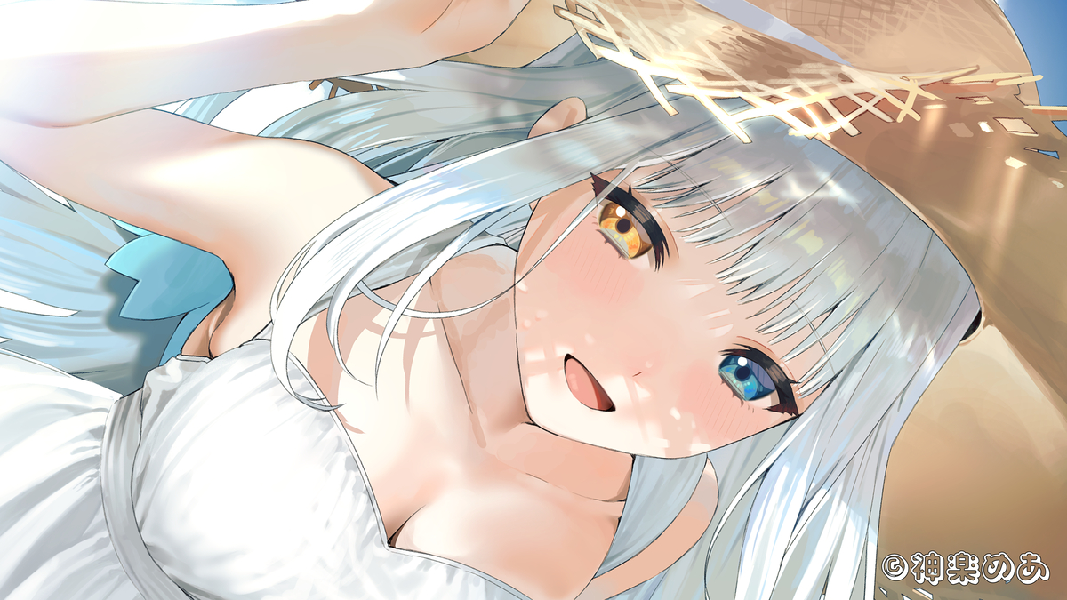 This is a pixiv picture whose title is 神楽めあさんのメンバーシップ&FANBOX限定壁紙.
