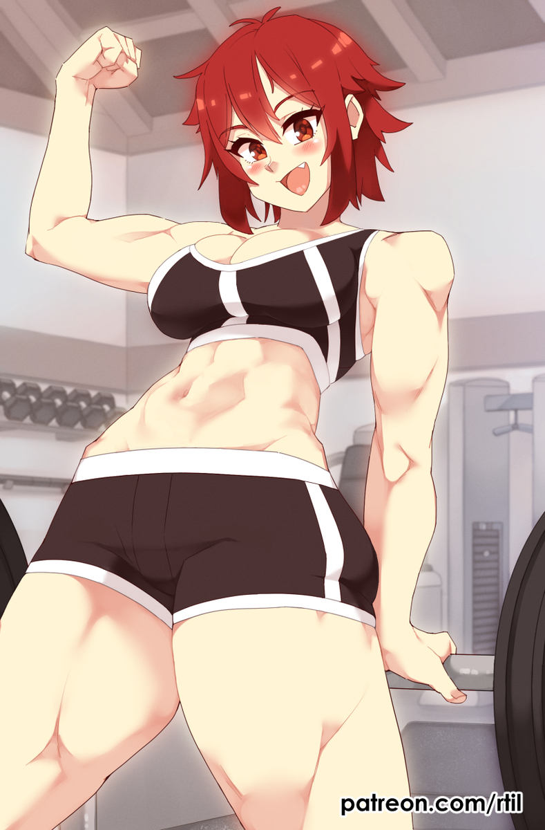 This is a pixiv picture whose title is Tomo-chan workout.