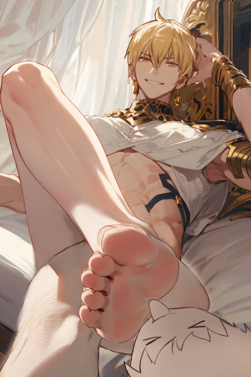 This is a pixiv picture whose title is 舔老公的脚.
