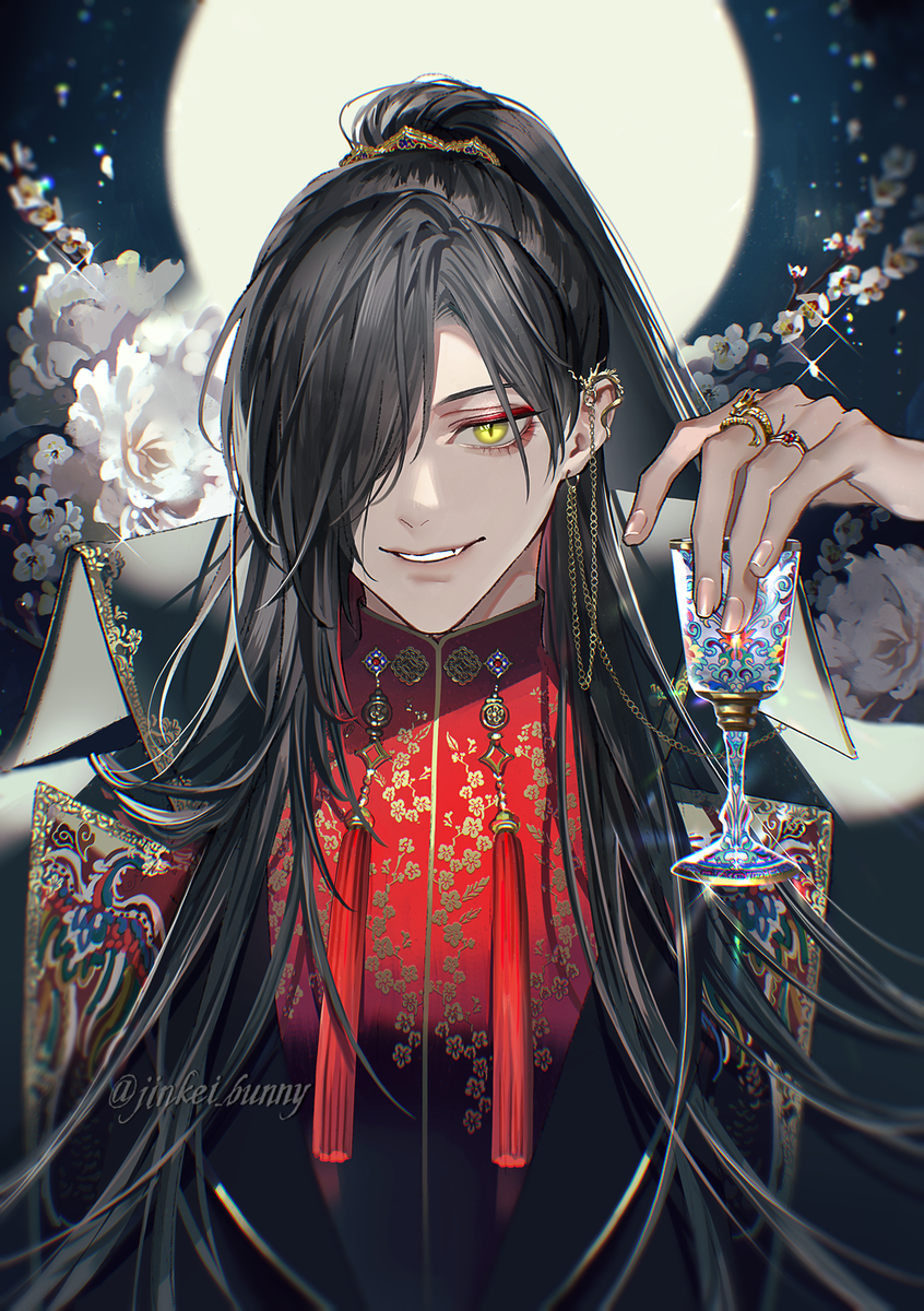 This is a pixiv picture whose title is 百花の王.