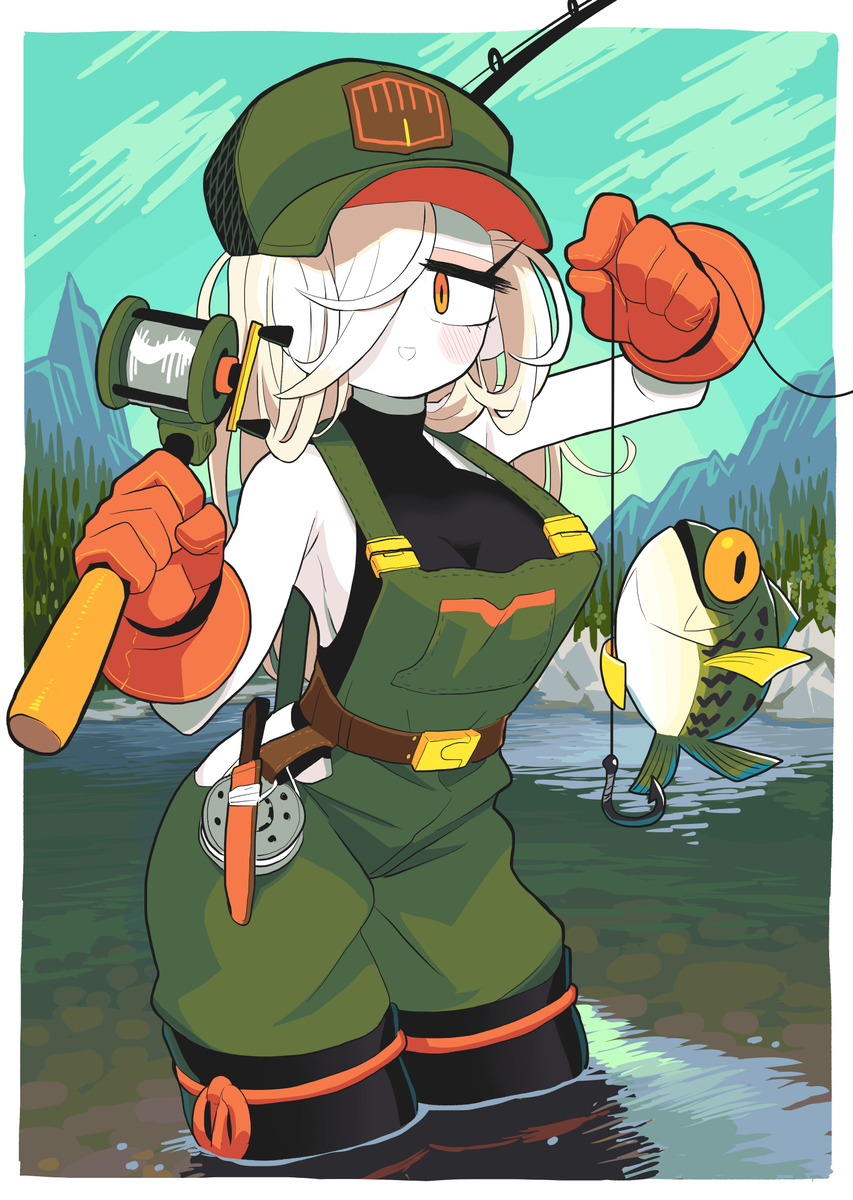 This is a pixiv picture whose title is fishing.