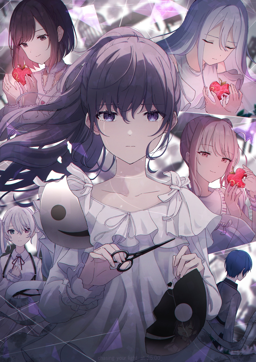 This is a pixiv picture whose title is 仮面の私にさよならを.