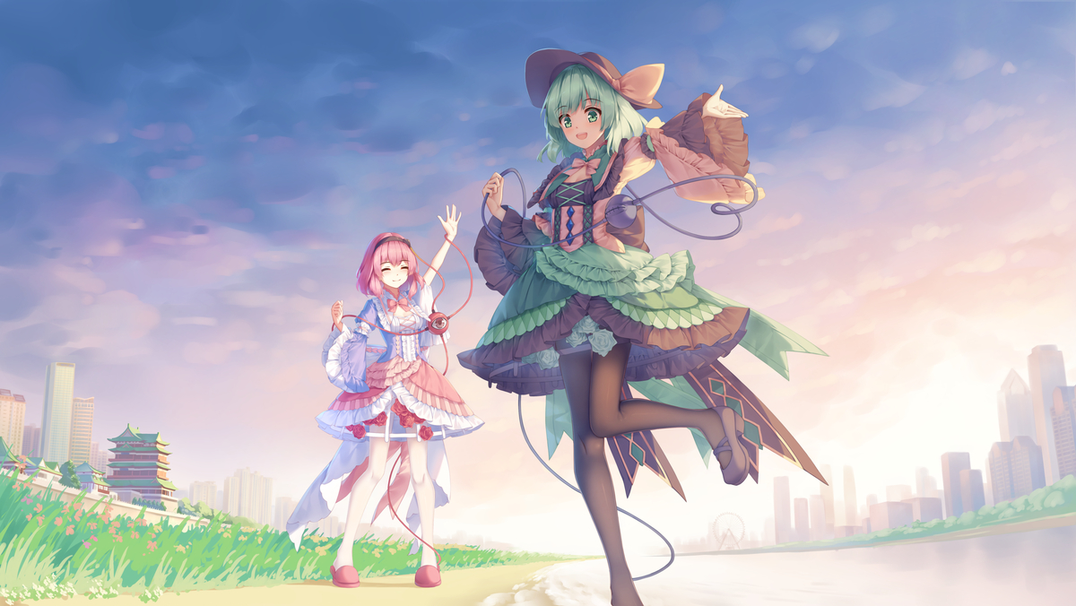 This is a pixiv picture whose title is 落霞梦绘市集.
