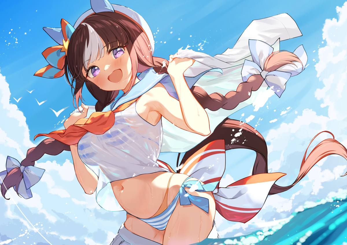 This is a pixiv picture whose title is 「ふふっ、一緒に遊びましょうよっ！」.