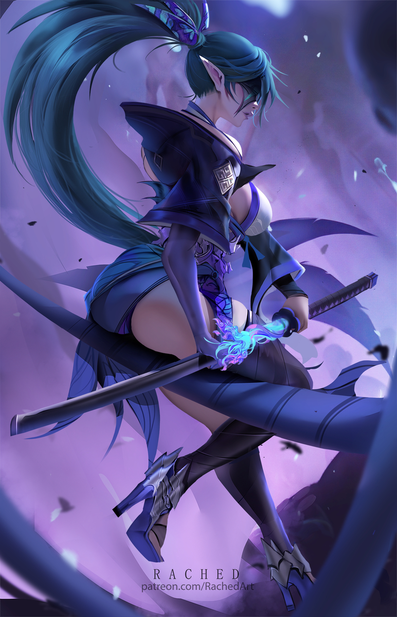 This is a pixiv picture whose title is Spirit Blossom Vayne Fanart.