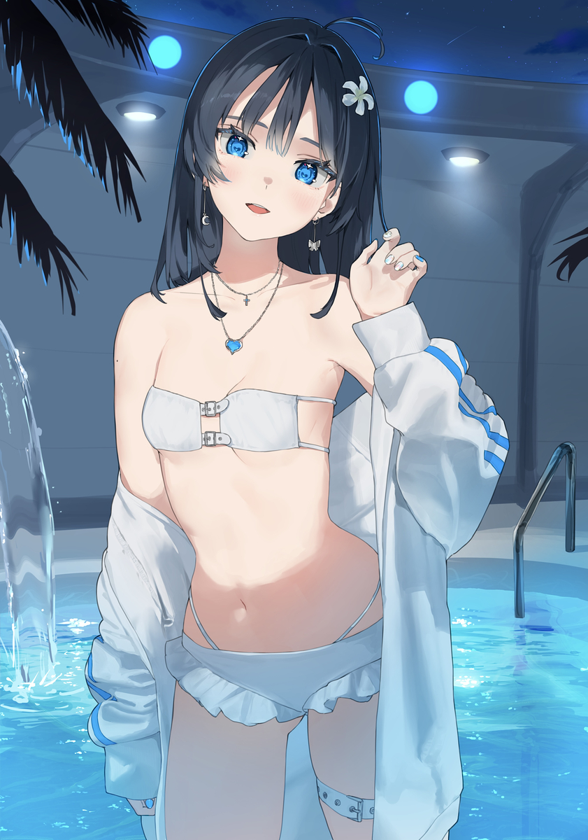 This is a pixiv picture whose title is 秘密の場所.