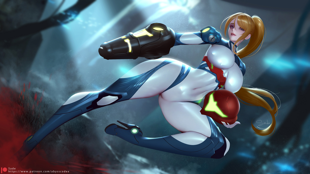 This is a pixiv picture whose title is Samus Aran.