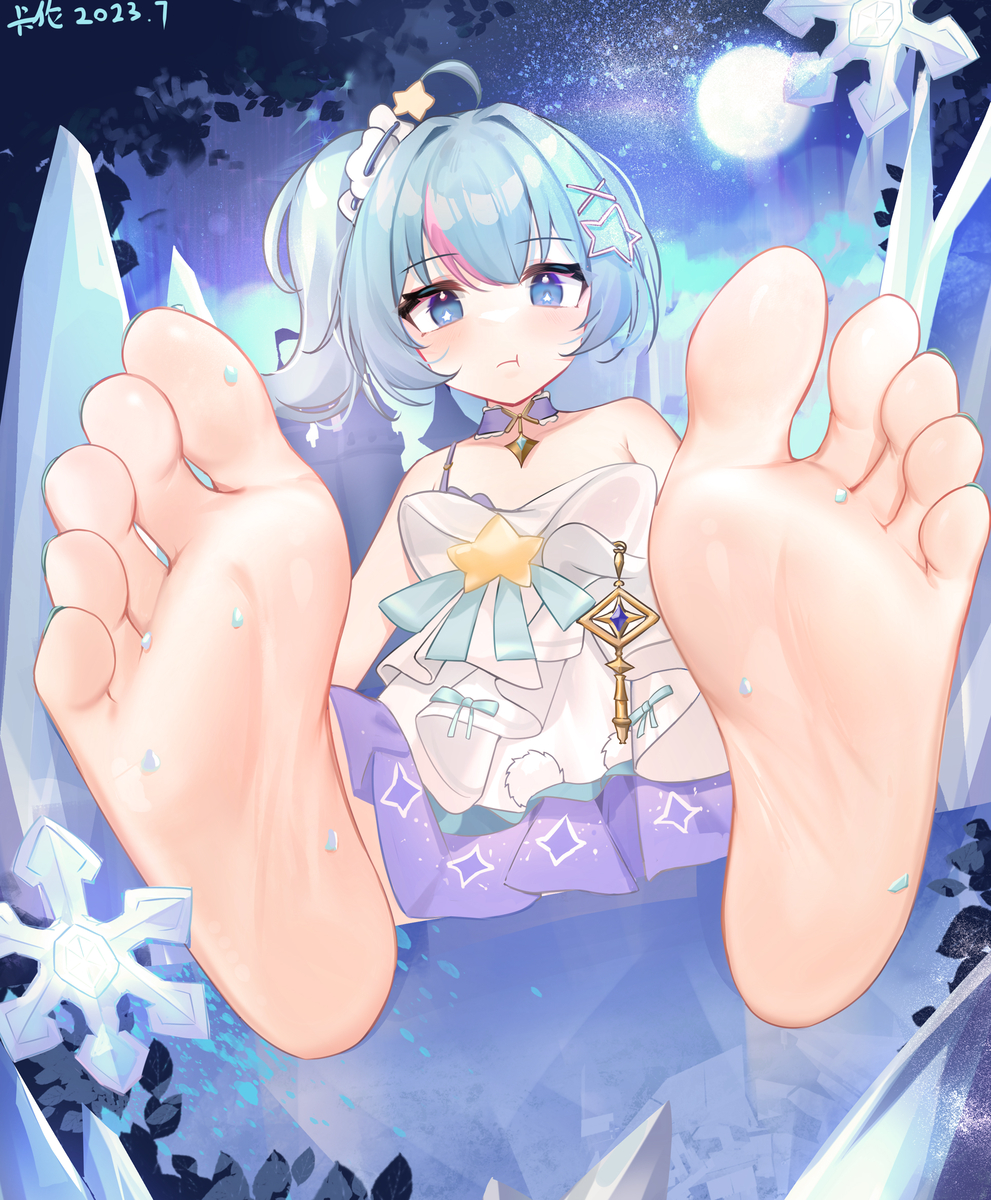 This is a pixiv picture whose title is 冰雪女孩prprpr.