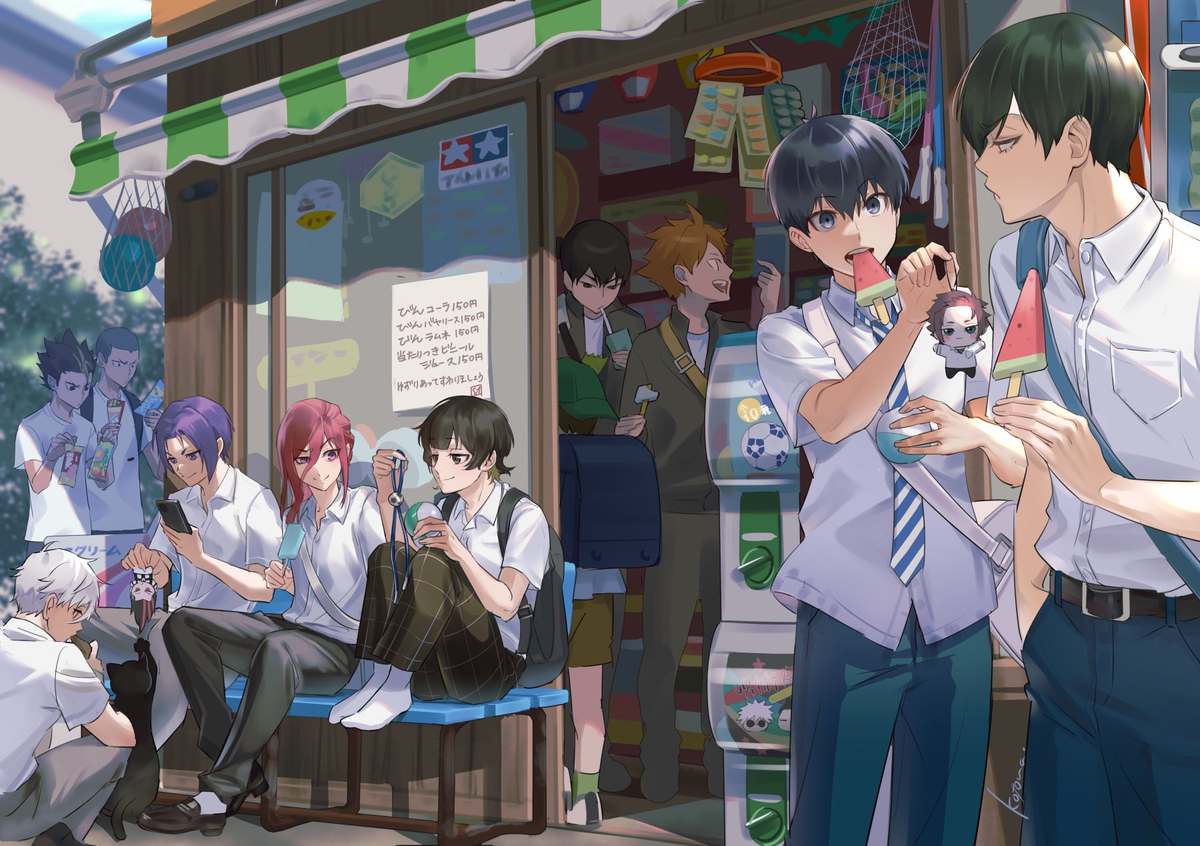 This is a pixiv picture whose title is 人気の駄菓子屋さん.