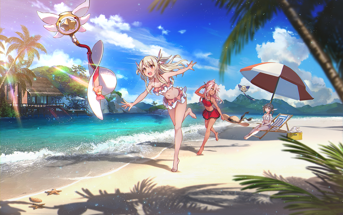 This is a pixiv picture whose title is PRISMA☆ILLYA 夏休み.
