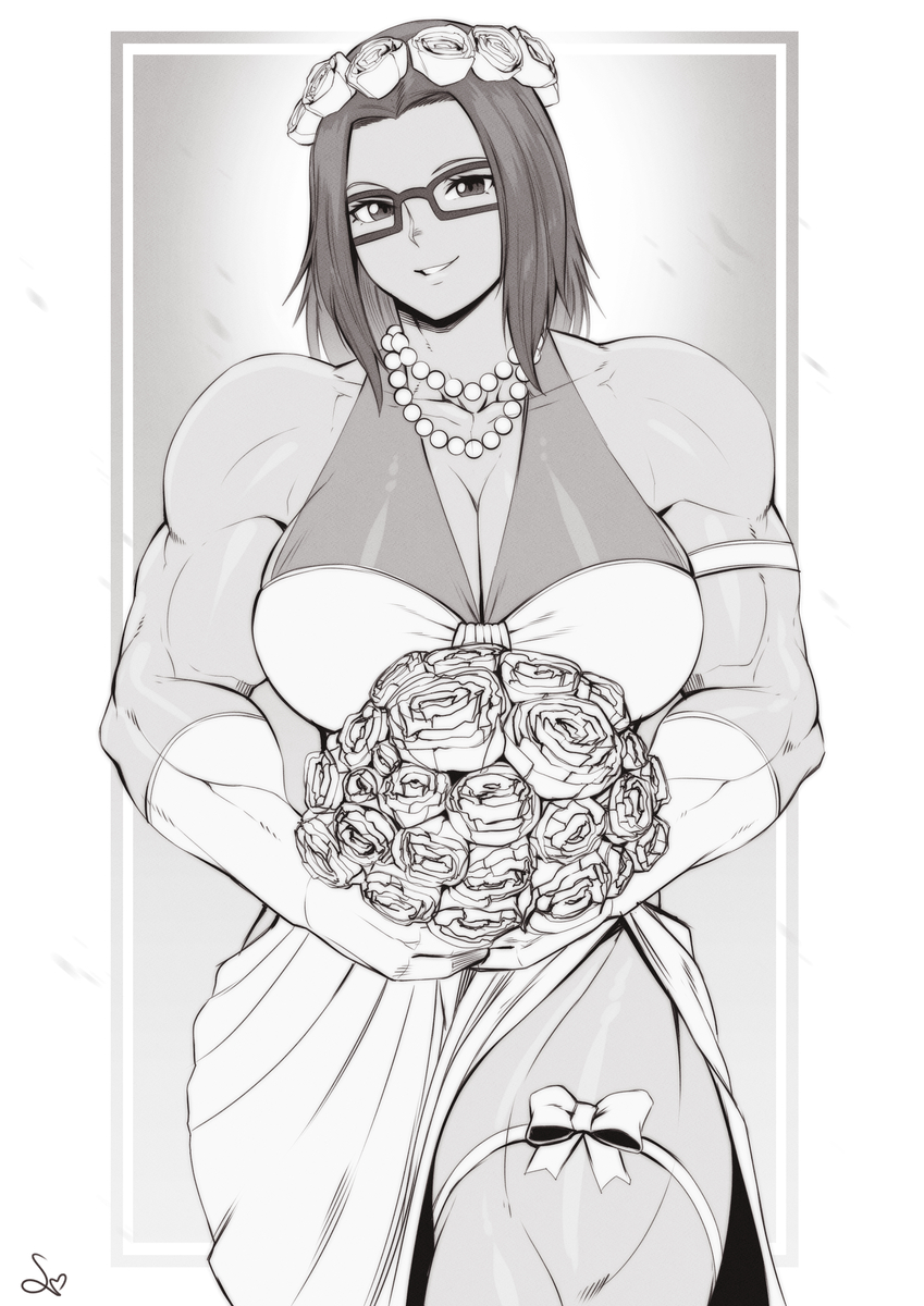 This is a pixiv picture whose title is Muscular bride.