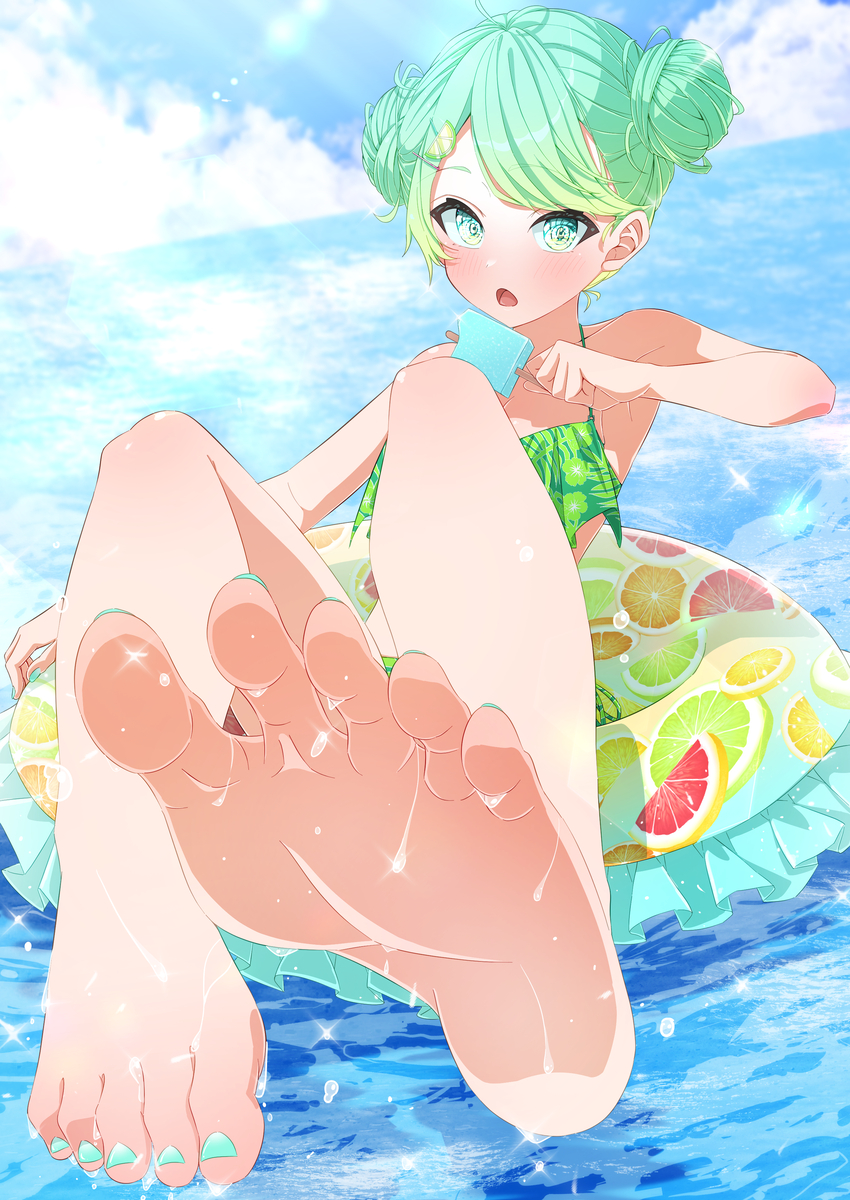 This is a pixiv picture whose title is 「ちょっとしょっぱい」.