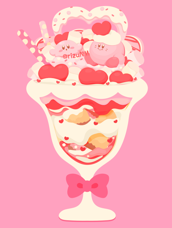 This is a pixiv picture whose title is カービィパフェ.