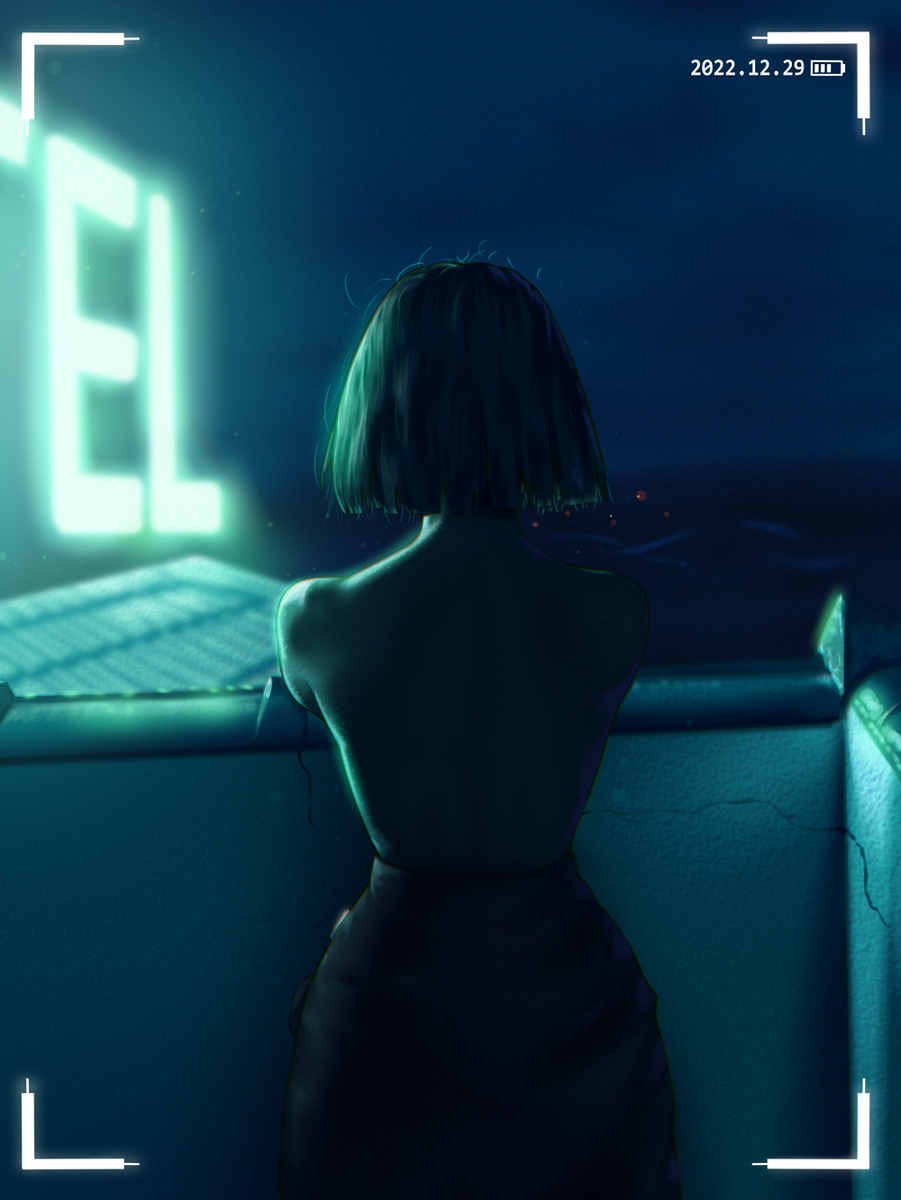 This is a pixiv picture whose title is 眠れない.