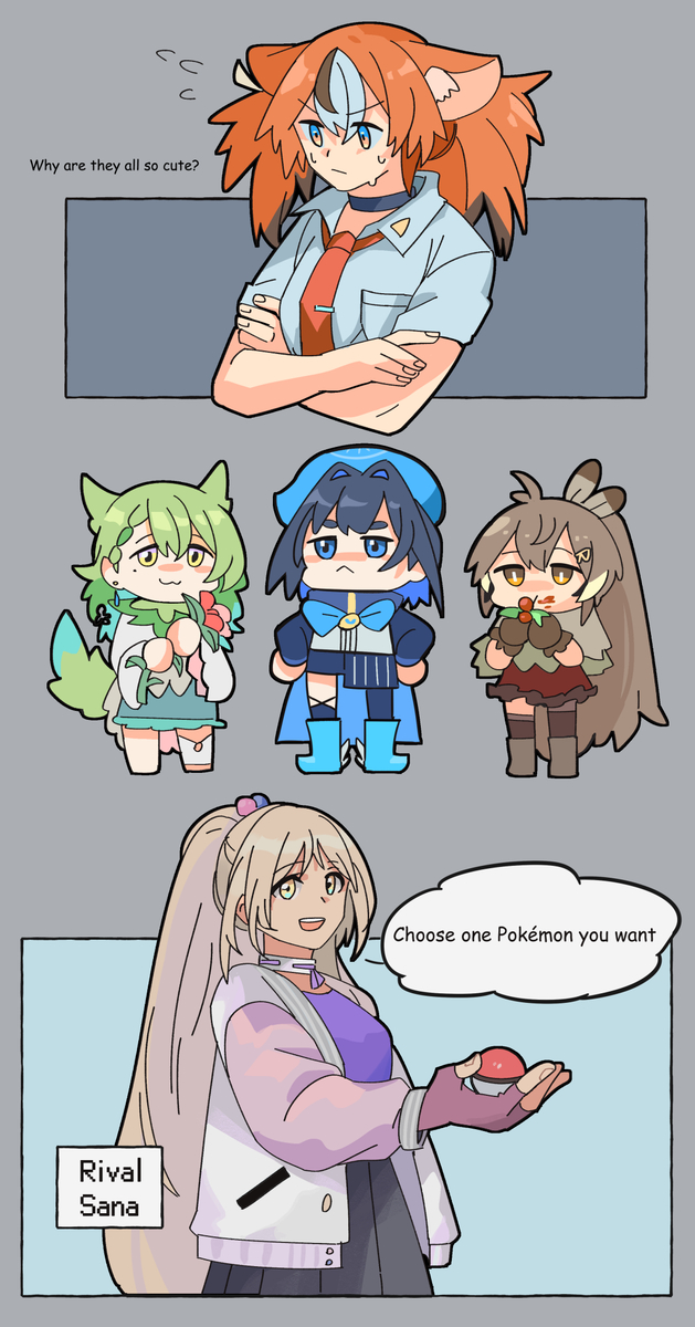 This is a pixiv picture whose title is Pokémon AU.